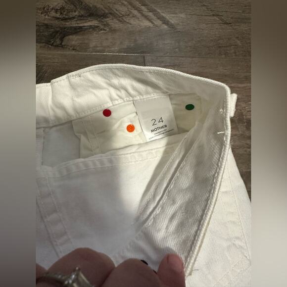 NEW MOTHER SNACKS! High Waisted Twizzy Skimp Jeans Sticky Rice 24 - Picture 4 of 5